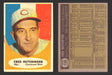 1961 Topps Baseball Trading Card You Pick Singles #100-#199 VG/EX #	135 Fred Hutchinson - Cincinnati Reds  - TvMovieCards.com