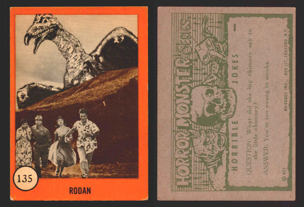 1961 Horror Monsters Series 2 Orange You Pick Trading Card Singles 67-146 NuCard #	135   Rodan  - TvMovieCards.com