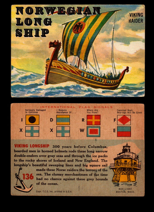 Rails And Sails 1955 Topps Vintage Card You Pick Singles #1-190 #136 Viking Longship  - TvMovieCards.com