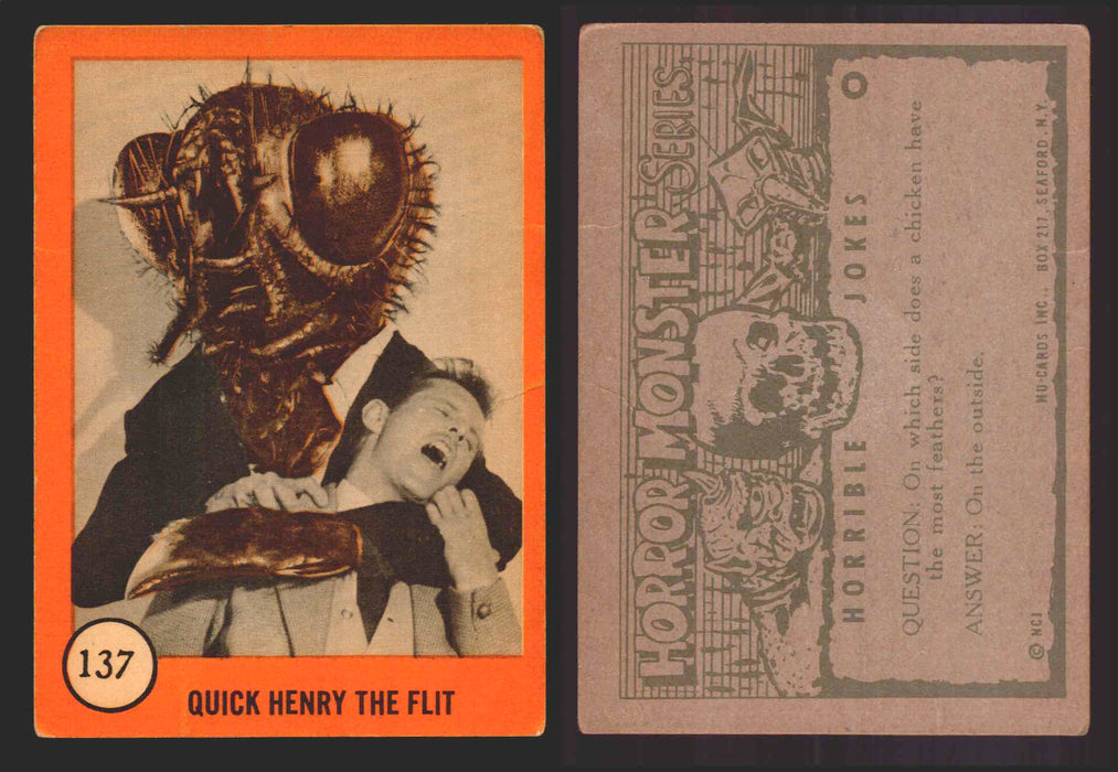 1961 Horror Monsters Series 2 Orange Trading Card You Pick Singles 67-146 NuCard 137   Quick Henry the Flit  - TvMovieCards.com