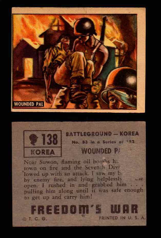 1950 Freedom's War Korea Topps Vintage Trading Cards You Pick Singles #101-203 #138  - TvMovieCards.com