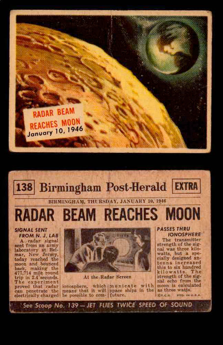 1954 Scoop Newspaper Series 2 Topps Vintage Trading Cards U Pick Singles #78-156 138   Radar Beam Reaches Moon  - TvMovieCards.com