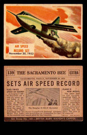 1954 Scoop Newspaper Series 2 Topps Vintage Trading Cards U Pick Singles #78-156 139   Air Speed Record Set  - TvMovieCards.com