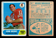 1968 Topps Football Trading Card You Pick Singles #1-#219 G/VG/EX #	139	John Brodie  - TvMovieCards.com