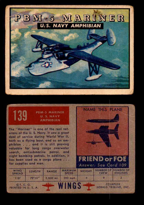 1953 Wings Topps TCG Vintage Trading Cards You Pick Singles #101-200 #139  - TvMovieCards.com