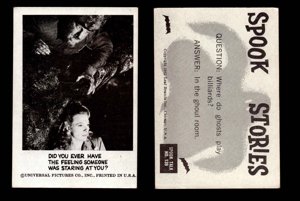 1961 Spook Stories Series 2 Leaf Vintage Trading Cards You Pick Singles #72-#144 #139  - TvMovieCards.com