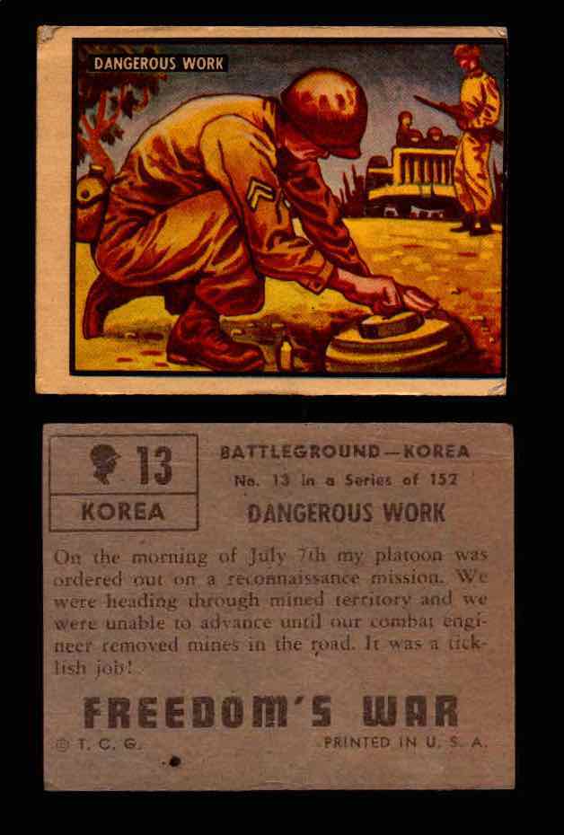 1950 Freedom's War Korea Topps Vintage Trading Cards You Pick Singles #1-100 #13  - TvMovieCards.com