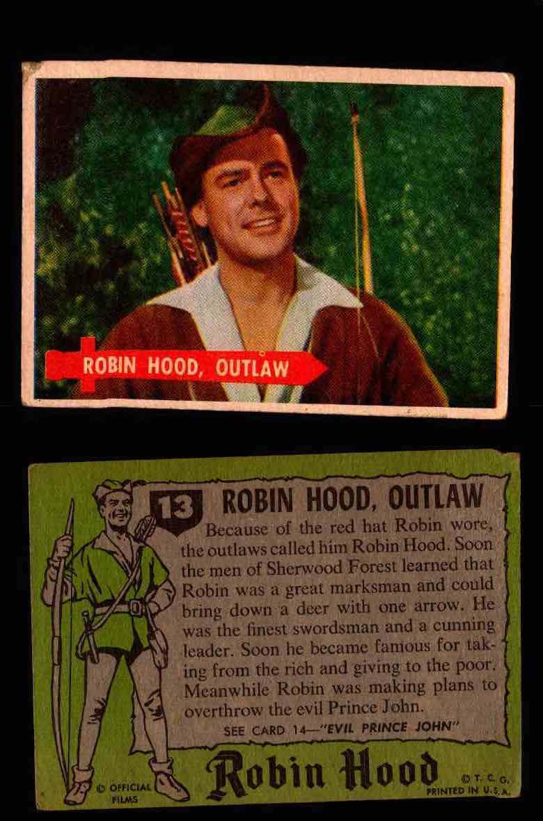 1957 Robin Hood Topps Vintage Trading Cards You Pick Singles #1-60 #13  - TvMovieCards.com