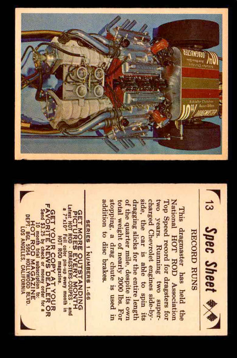 1965 Donruss Spec Sheet Vintage Hot Rods Trading Cards You Pick Singles #1-66 #13  - TvMovieCards.com