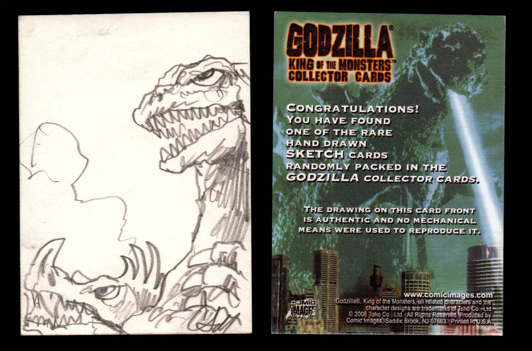 GODZILLA: KING OF THE MONSTERS Artist Sketch Trading Card You Pick Singles #13 Godzilla & Anguiras by by Christopher Scalf  - TvMovieCards.com