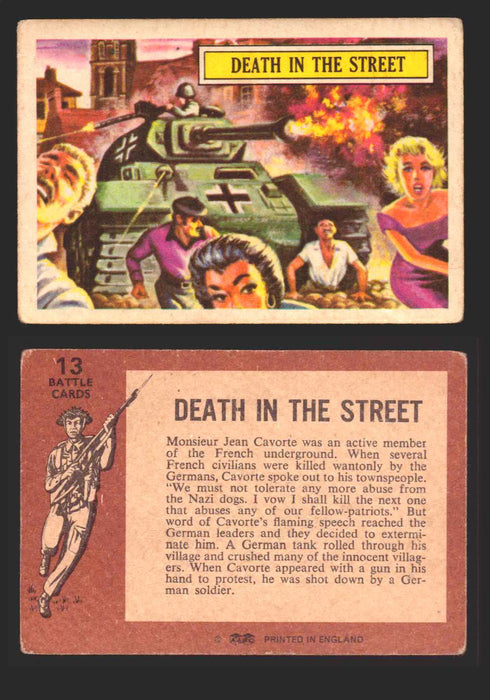 1965 Battle World War II A&BC Vintage Trading Card You Pick Singles #1-#73 13   Death in the Street  - TvMovieCards.com