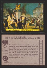 1961 The U.S. Army in Action 1776-1953 Trading Cards You Pick Singles #1-64 13   American Patriots  - TvMovieCards.com