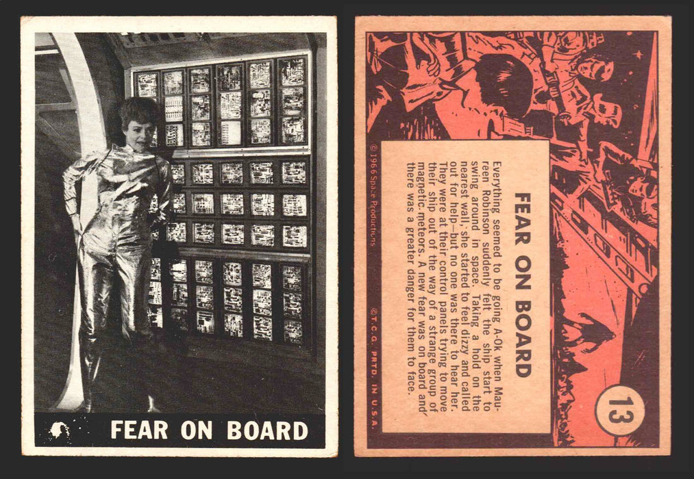 1966 Lost In Space Topps Vintage Trading Card #1-55 You Pick Singles #	 13   Fear On Board  - TvMovieCards.com