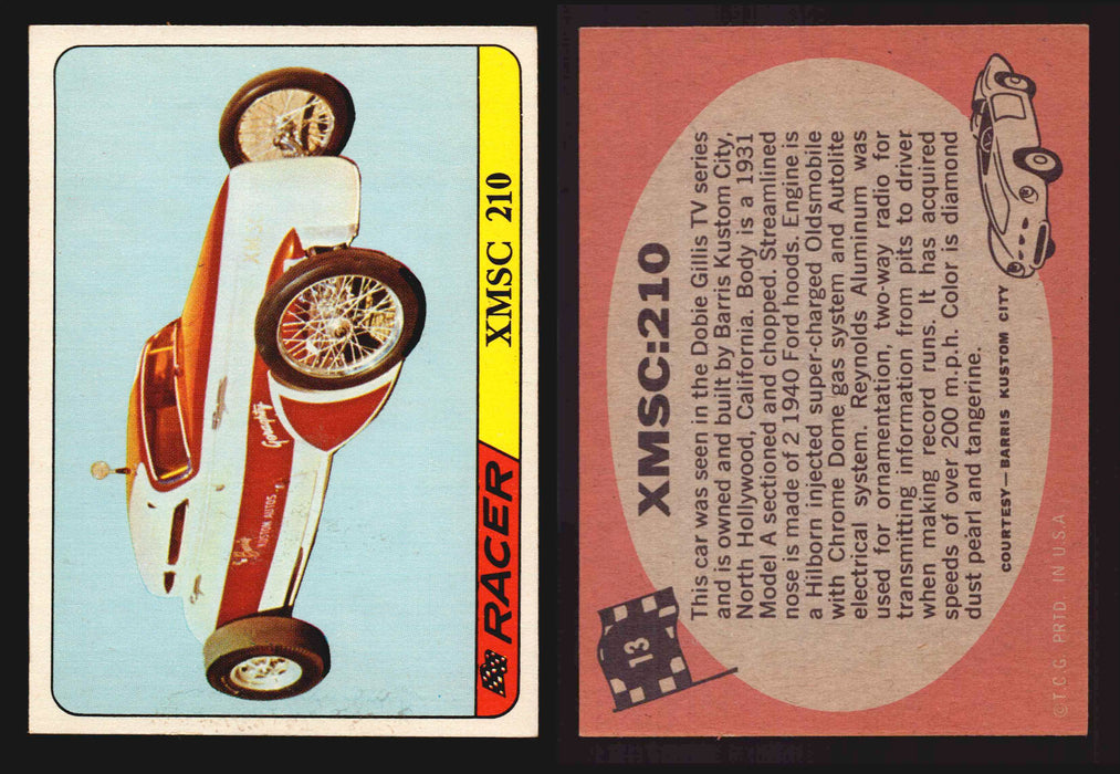 Hot Rods Topps 1968 George Barris Vintage Trading Cards #1-66 You Pick Singles #13 XMSC:210  - TvMovieCards.com
