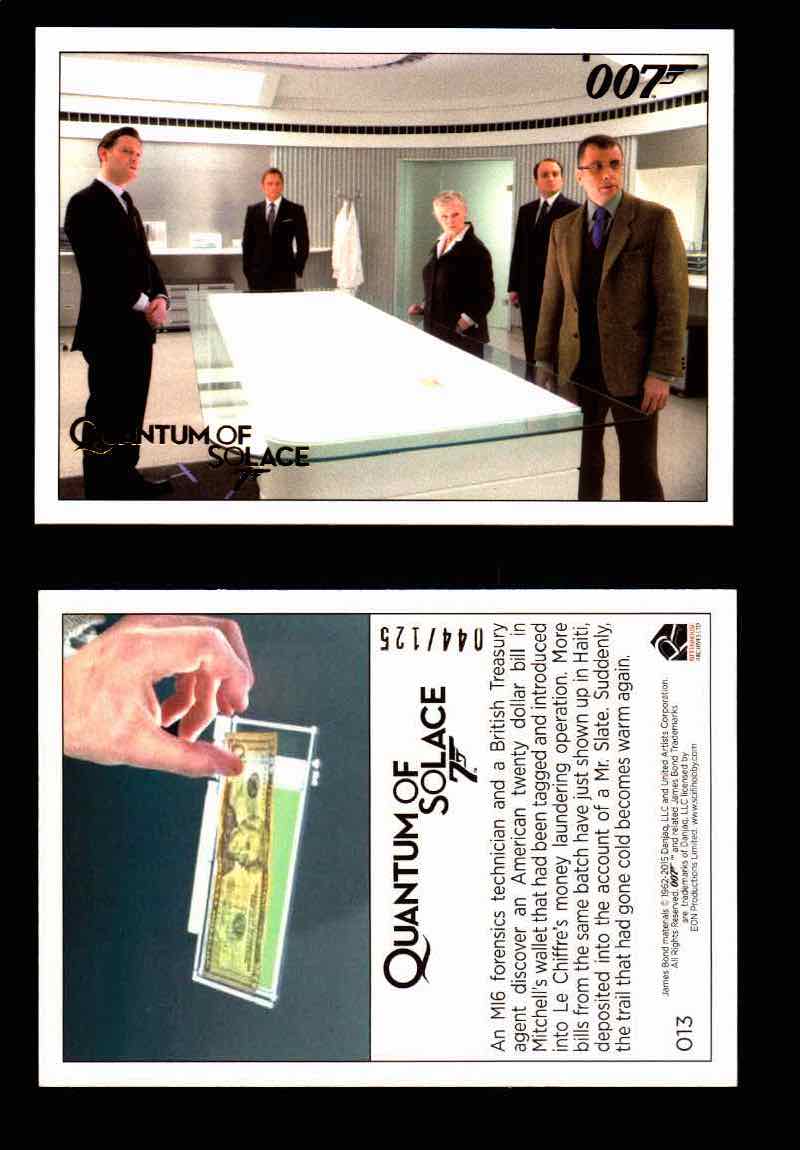 James Bond Archives Quantum of Solace Gold Parallel You Pick Single Cards #1-90 #13  - TvMovieCards.com