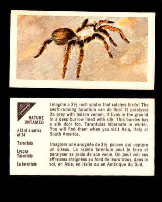 Nature Untamed Nabisco Vintage Trading Cards You Pick Singles #1-24 #13 Tarantula  - TvMovieCards.com