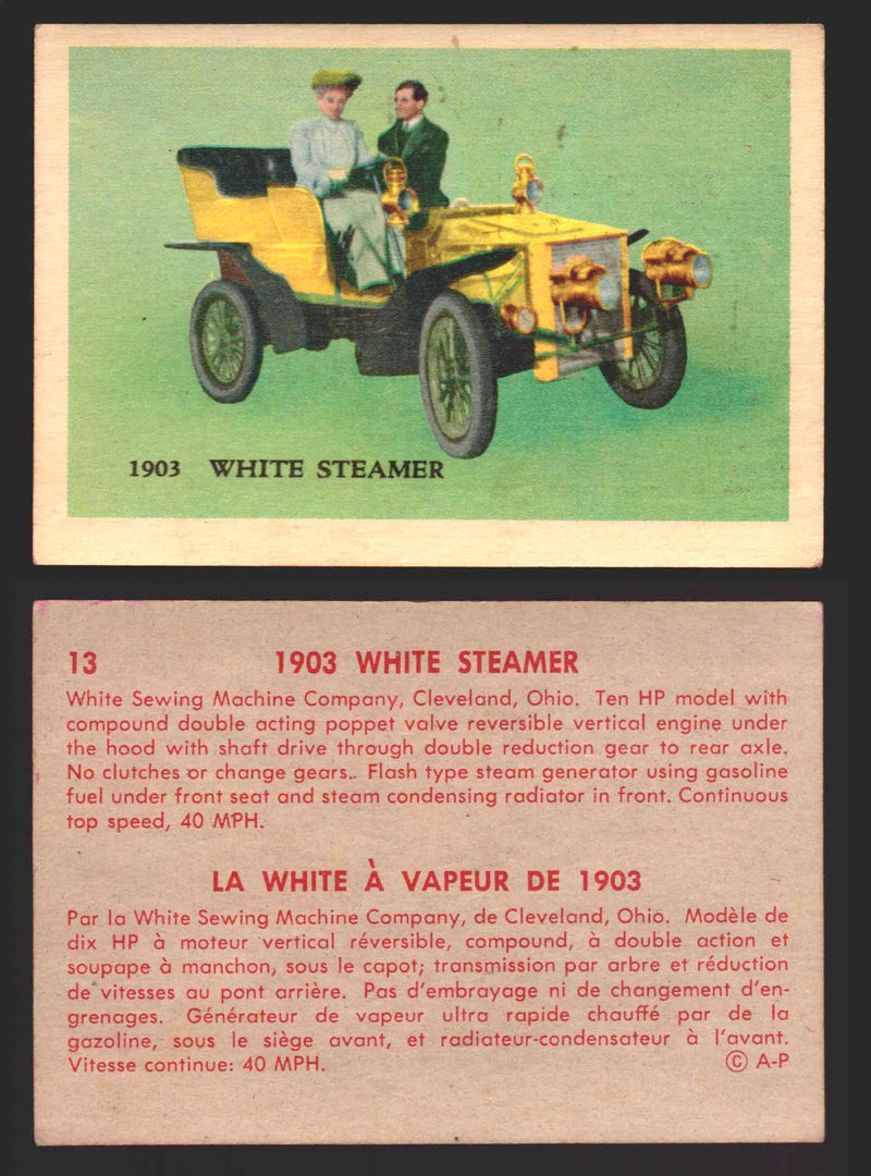 1959 Parkhurst Old Time Cars Vintage Trading Card You Pick Singles #1-64 V339-16 13	1903 White Steamer  - TvMovieCards.com