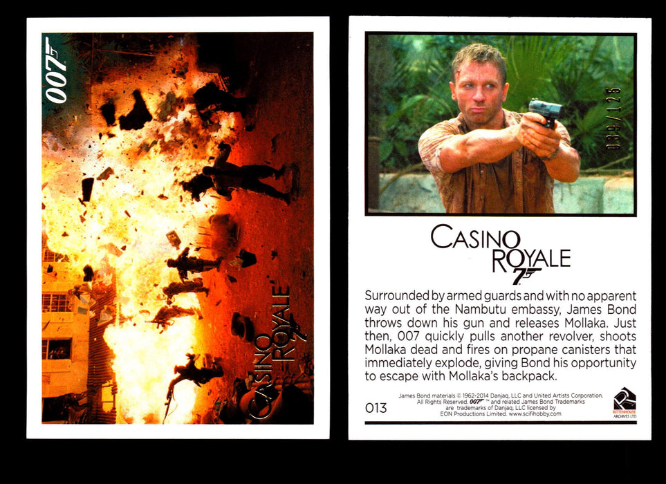 James Bond Archives 2014 Casino Royal Gold Parallel Card You Pick Number #13  - TvMovieCards.com