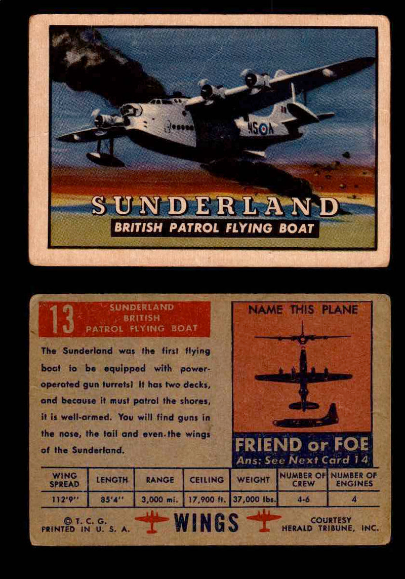 1952 Wings Topps TCG Vintage Trading Cards You Pick Singles #1-100 #13  - TvMovieCards.com