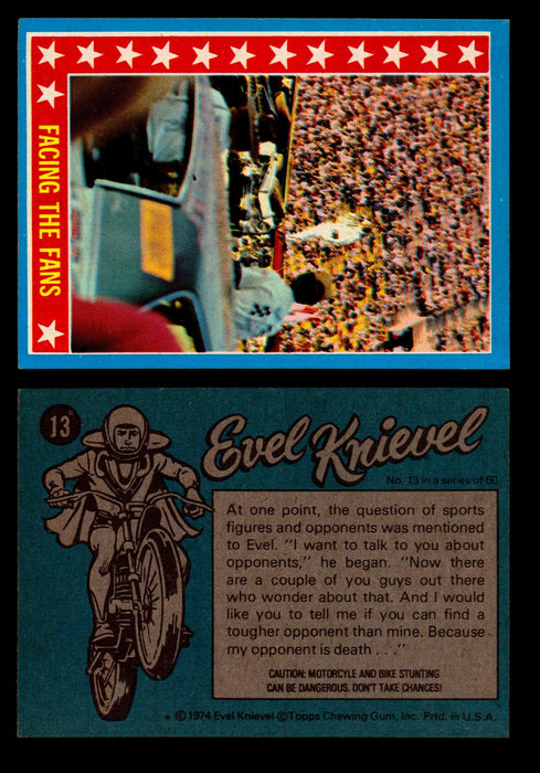 Evel Knievel Topps 1974 Vintage Trading Cards You Pick Singles #1-60 #13  - TvMovieCards.com