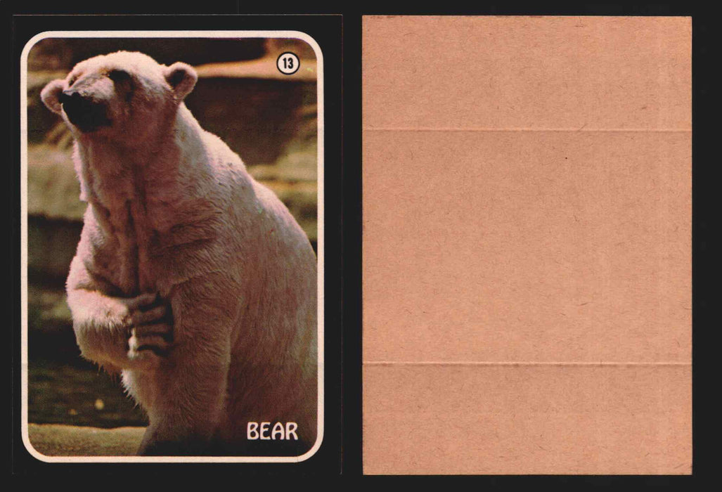 Zoo's Who Topps Animal Sticker Trading Cards You Pick Singles #1-40 1975 #13 Bear  - TvMovieCards.com