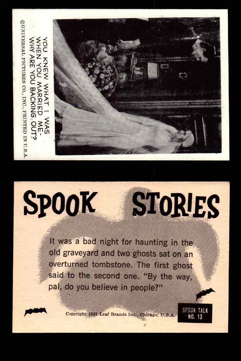 1961 Spook Stories Series 1 Leaf Vintage Trading Cards You Pick Singles #1-#72 #13  - TvMovieCards.com