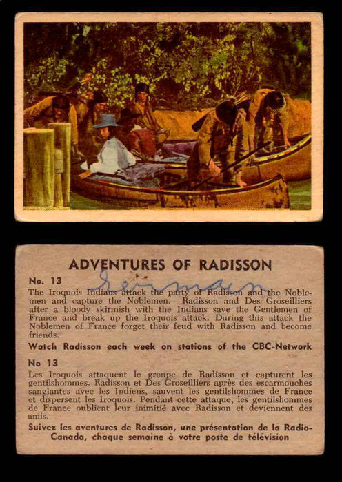 1957 Adventures of Radisson (Tomahawk) TV Vintage Card You Pick Singles #1-50 #13  - TvMovieCards.com
