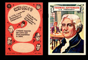 1967 Who Am I? Topps Vintage Trading Cards You Pick Singles #1-44 #13   Thomas Jefferson Uncoated  - TvMovieCards.com