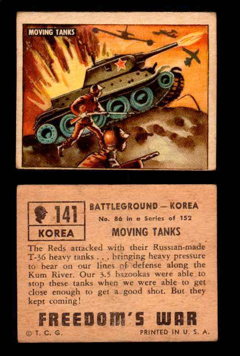 1950 Freedom's War Korea Topps Vintage Trading Cards You Pick Singles #101-203 #141  - TvMovieCards.com
