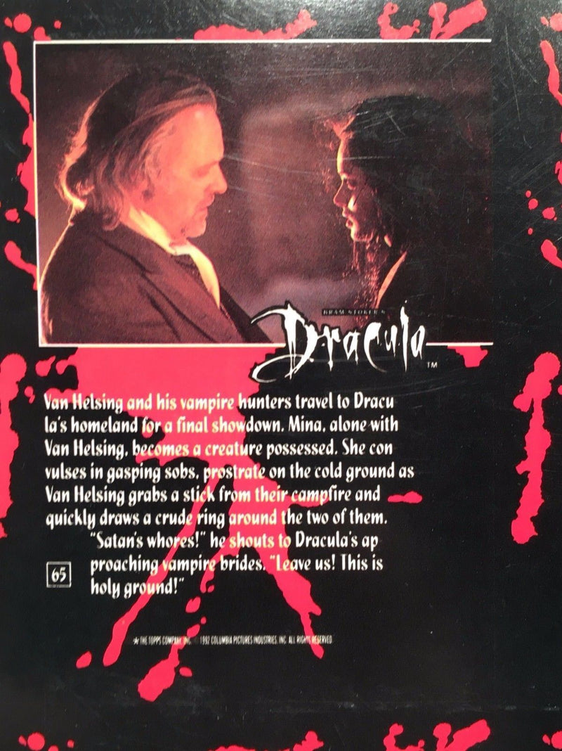 Bram Stoker's Dracula Movie Trading Cards UNCUT 100 CARD SHEET Poster Size 1992   - TvMovieCards.com