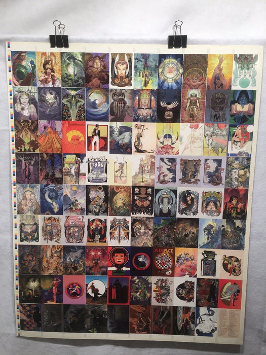 Michael Kaluta Two Fantasy Art Trading Cards UNCUT 90 CARD SHEET Poster Size   - TvMovieCards.com