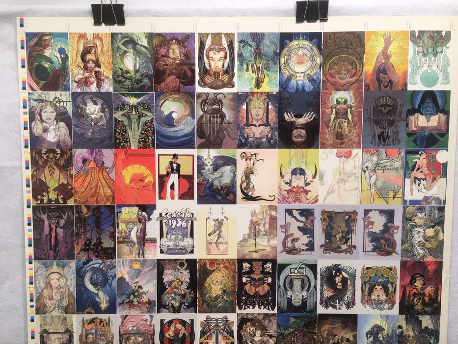 Michael Kaluta Two Fantasy Art Trading Cards UNCUT 90 CARD SHEET Poster Size   - TvMovieCards.com