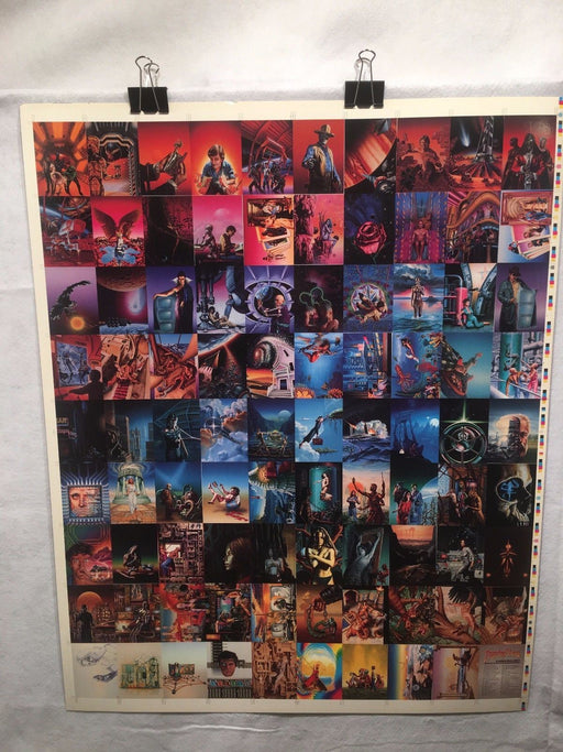 Barclay Shaw Fantasy Art Trading Cards UNCUT 90 CARD SHEET Poster Size FPG 1995   - TvMovieCards.com