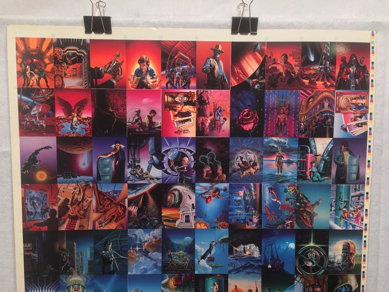 Barclay Shaw Fantasy Art Trading Cards UNCUT 90 CARD SHEET Poster Size FPG 1995   - TvMovieCards.com