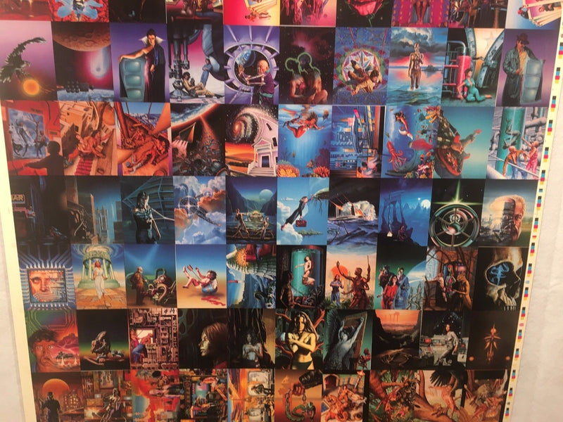 Barclay Shaw Fantasy Art Trading Cards UNCUT 90 CARD SHEET Poster Size FPG 1995   - TvMovieCards.com