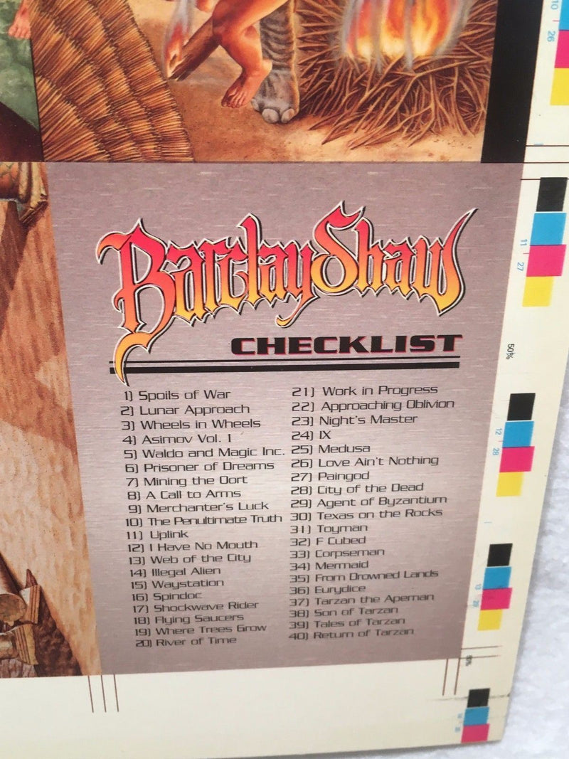 Barclay Shaw Fantasy Art Trading Cards UNCUT 90 CARD SHEET Poster Size FPG 1995   - TvMovieCards.com
