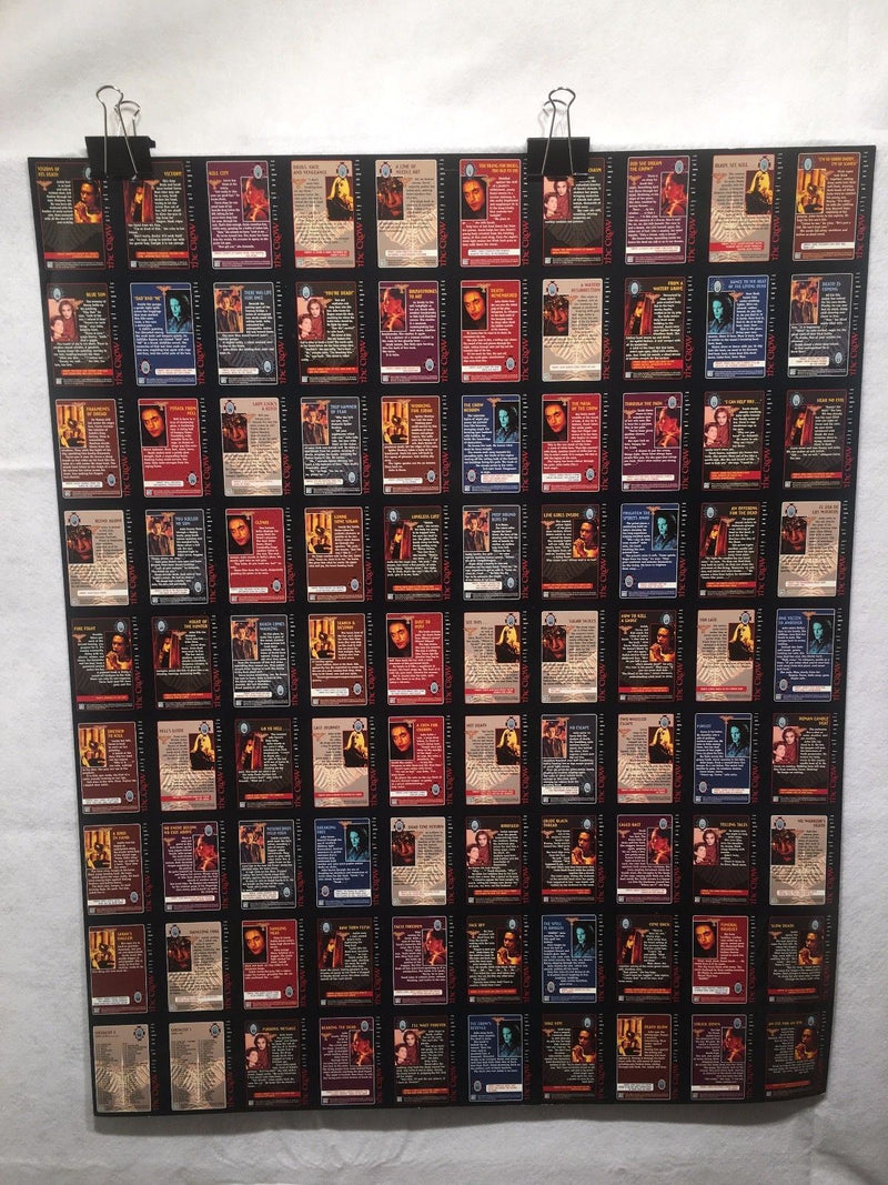 Crow Series Two 2 City Of Angels Uncut 90 Card Sheet Poster Size 1997   - TvMovieCards.com
