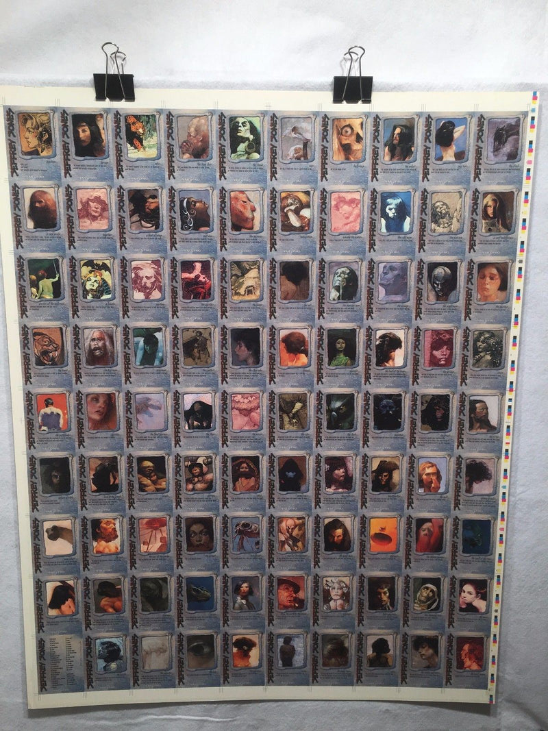Jeffrey Jones Two Fantasy Art Trading Cards UNCUT 90 CARD SHEET Poster Size   - TvMovieCards.com