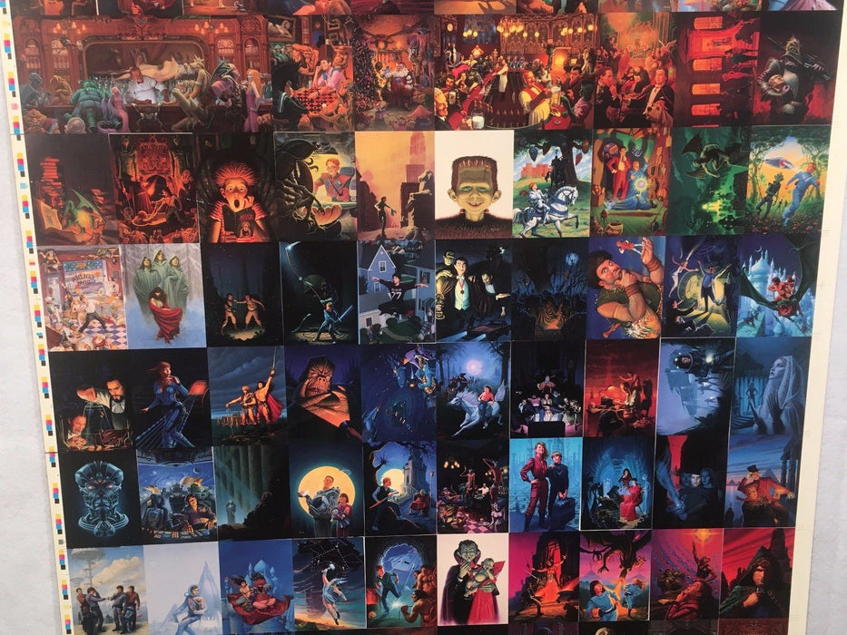 James Warhola Fantasy Art Trading Cards UNCUT 90 CARD SHEET Poster Size FPG   - TvMovieCards.com