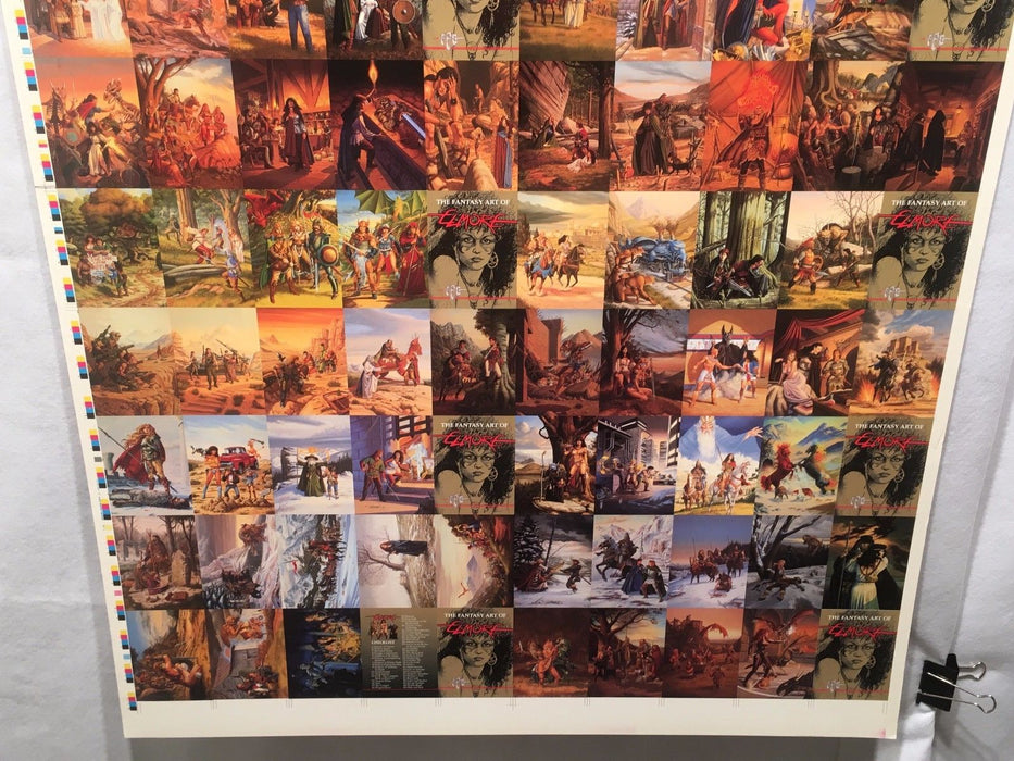 Larry Elmore Fantasy Art Trading Cards UNCUT 100 CARD SHEET Poster Size FPG   - TvMovieCards.com