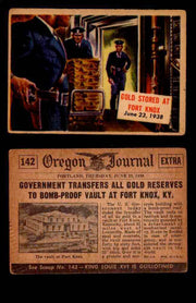 1954 Scoop Newspaper Series 2 Topps Vintage Trading Cards U Pick Singles #78-156 142   Gold Stored at Fort Knox  - TvMovieCards.com