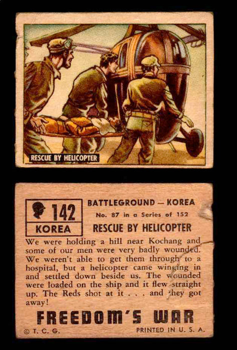 1950 Freedom's War Korea Topps Vintage Trading Cards You Pick Singles #101-203 #142  - TvMovieCards.com