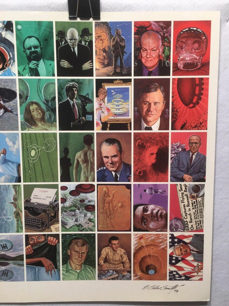 Dark Horse Presents UFO Trading Cards UNCUT 50 CARD SHEET Signed Poster Size   - TvMovieCards.com
