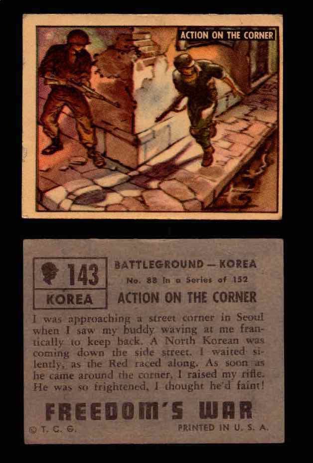 1950 Freedom's War Korea Topps Vintage Trading Cards You Pick Singles #101-203 #143  - TvMovieCards.com