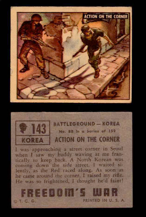 1950 Freedom's War Korea Topps Vintage Trading Cards You Pick Singles #101-203 #143  - TvMovieCards.com
