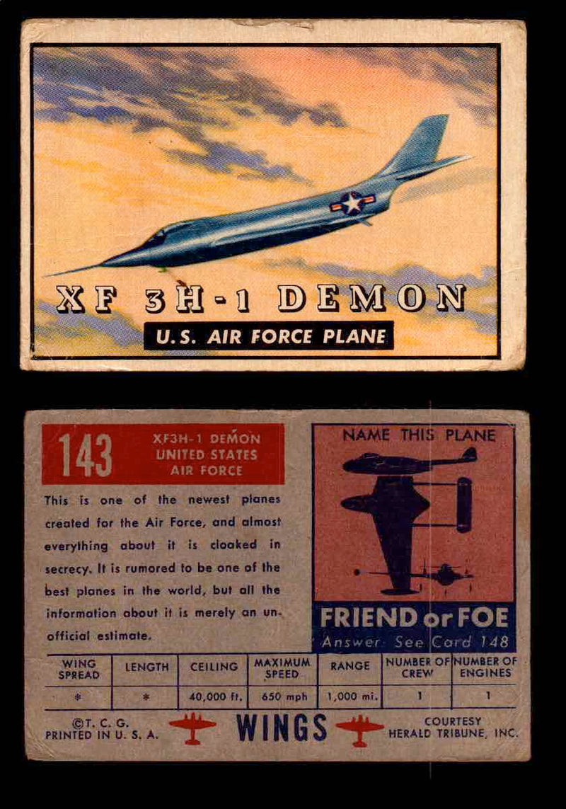 1953 Wings Topps TCG Vintage Trading Cards You Pick Singles #101-200 #143  - TvMovieCards.com
