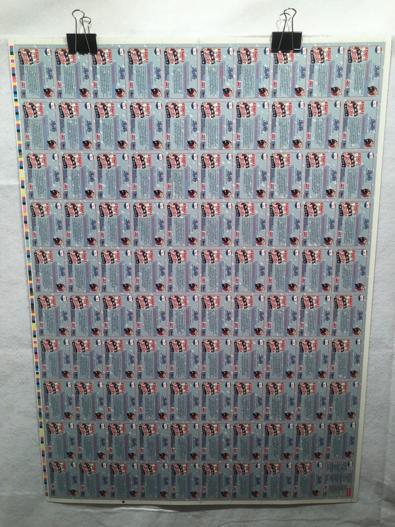 Pepsi Cola Series Two 2 Trading Cards Uncut 100 Card Sheet Poster Size 1995 Dart   - TvMovieCards.com
