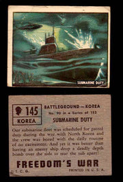 1950 Freedom's War Korea Topps Vintage Trading Cards You Pick Singles #101-203 #145  - TvMovieCards.com