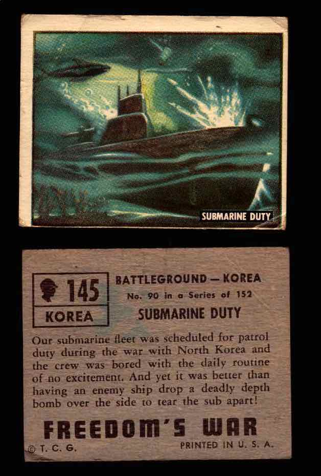 1950 Freedom's War Korea Topps Vintage Trading Cards You Pick Singles #101-203 #145  - TvMovieCards.com