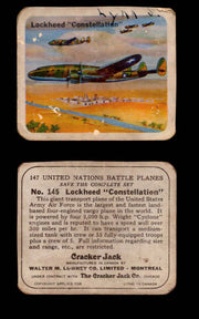 Cracker Jack United Nations Battle Planes Vintage You Pick Single Cards #71-147 #145  - TvMovieCards.com